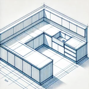 blueprint custom kitchen 3d design - the process